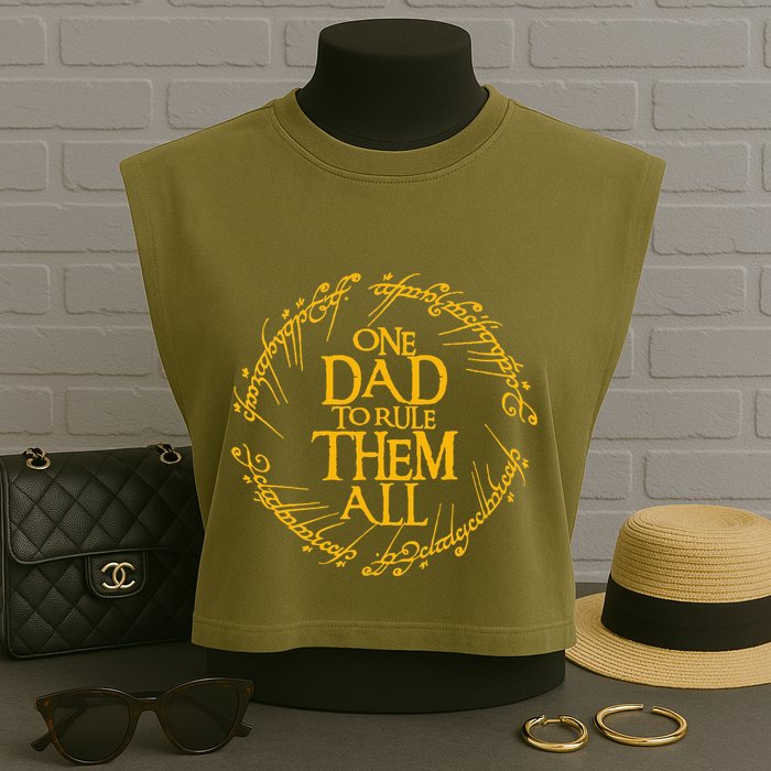 One Dad To Rule Them All Fathers Day Garment-Dyed Women's Muscle Tee