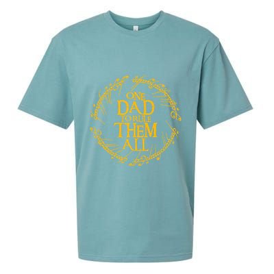 One Dad To Rule Them All Fathers Day Sueded Cloud Jersey T-Shirt