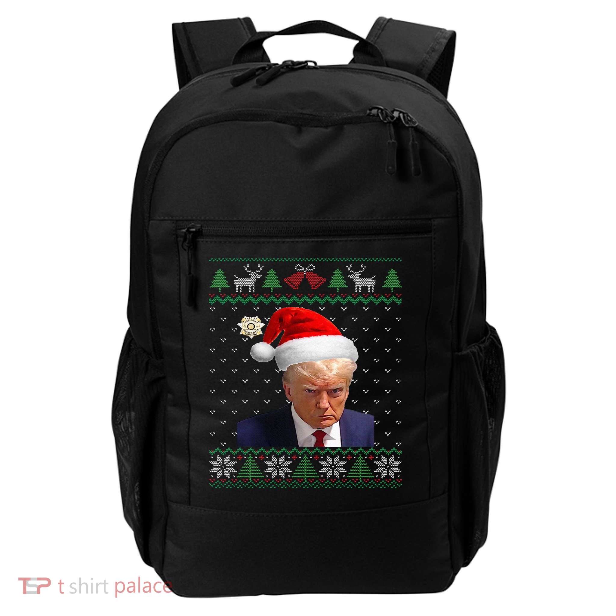 Official Donald Trump Mug Shot Ugly Christmas Backpack