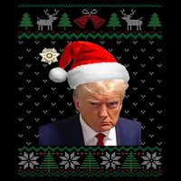 Official Donald Trump Mug Shot Ugly Christmas 16 in Basic Backpack