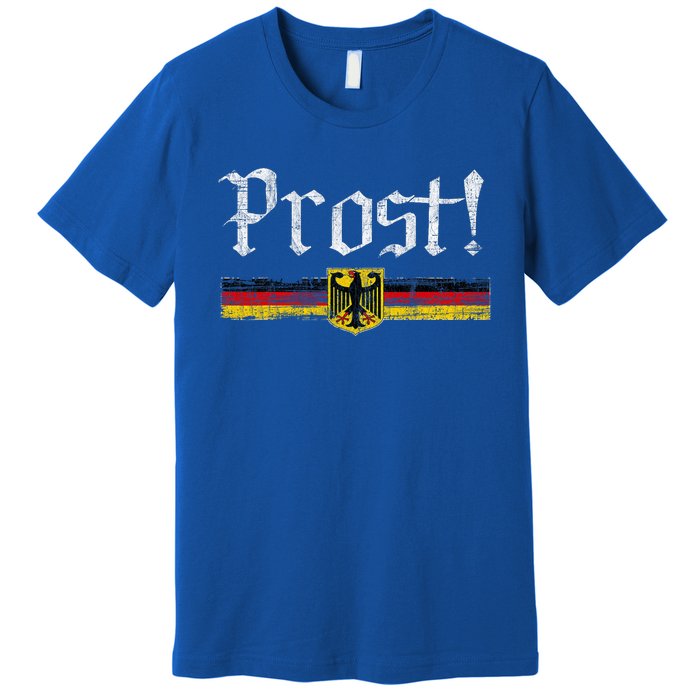 Oktoberfest Drinking Vintage German Flag Prost Premium T-Shirt