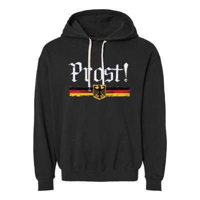 Oktoberfest Drinking Vintage German Flag Prost Garment-Dyed Fleece Hoodie