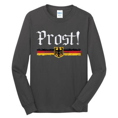 Oktoberfest Drinking Vintage German Flag Prost Tall Long Sleeve T-Shirt