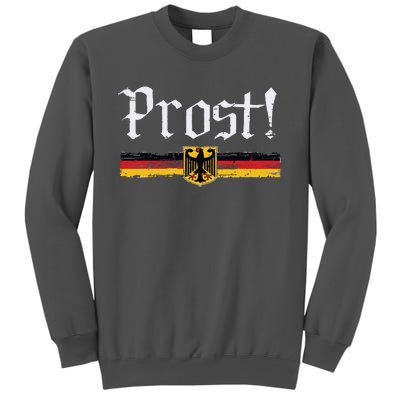 Oktoberfest Drinking Vintage German Flag Prost Tall Sweatshirt