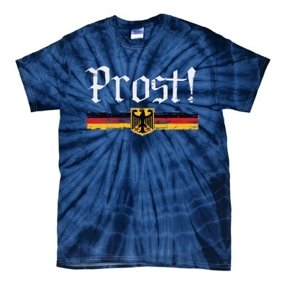 Oktoberfest Drinking Vintage German Flag Prost Tie-Dye T-Shirt