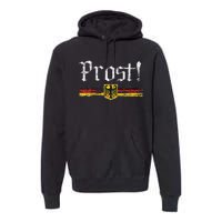 Oktoberfest Drinking Vintage German Flag Prost Premium Hoodie