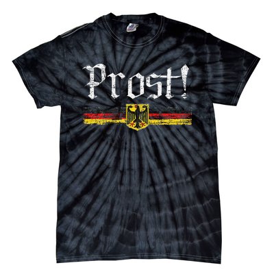 Oktoberfest Drinking Vintage German Flag Prost Tie-Dye T-Shirt