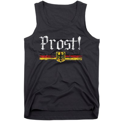 Oktoberfest Drinking Vintage German Flag Prost Tank Top