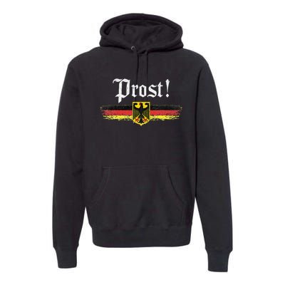 Oktoberfest Drinking Vintage German Flag Prost Premium Hoodie