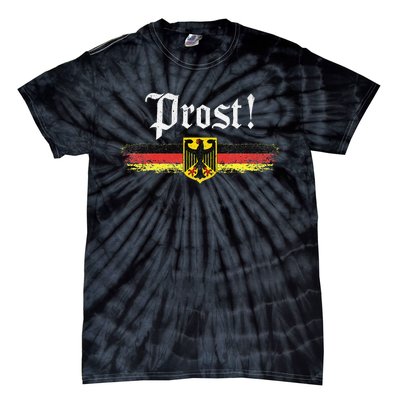 Oktoberfest Drinking Vintage German Flag Prost Tie-Dye T-Shirt