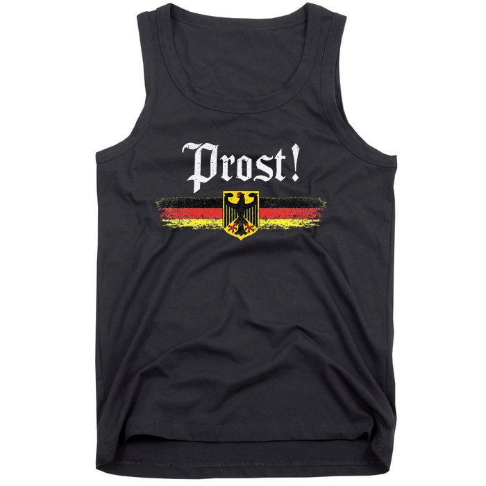 Oktoberfest Drinking Vintage German Flag Prost Tank Top