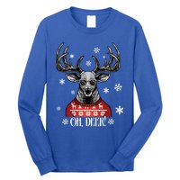 Oh Deer Vintage Christmas Retro Cool Old Fashioned Hirsch Funny Gift Long Sleeve Shirt