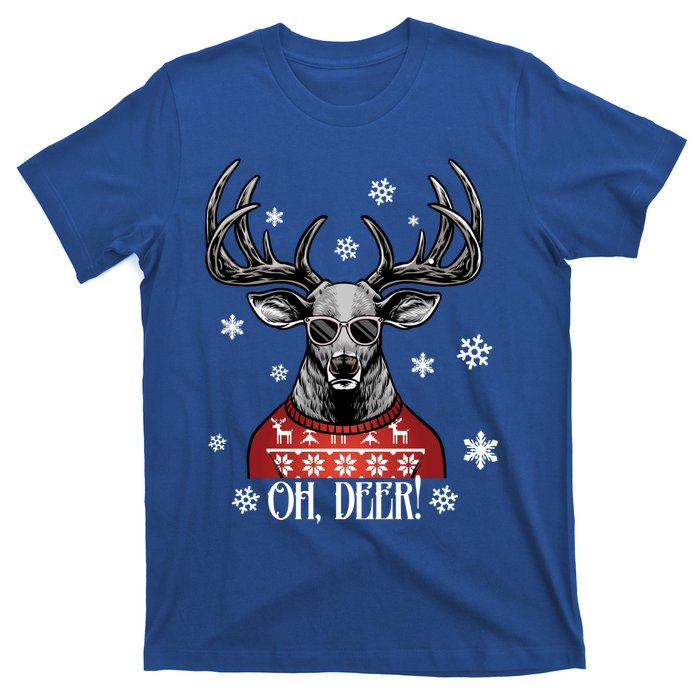 Oh Deer Vintage Christmas Retro Cool Old Fashioned Hirsch Funny Gift T-Shirt