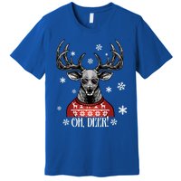 Oh Deer Vintage Christmas Retro Cool Old Fashioned Hirsch Funny Gift Premium T-Shirt