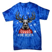 Oh Deer Vintage Christmas Retro Cool Old Fashioned Hirsch Funny Gift Tie-Dye T-Shirt