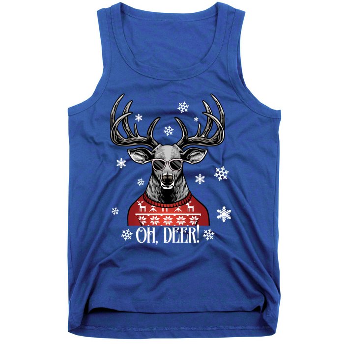 Oh Deer Vintage Christmas Retro Cool Old Fashioned Hirsch Funny Gift Tank Top