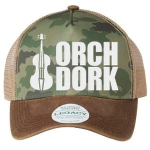 Orch Dork With Violin Cello String Instrument Legacy Tie Dye Trucker Hat