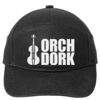 Orch Dork With Violin Cello String Instrument 7-Panel Snapback Hat