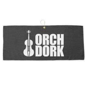 Orch Dork With Violin Cello String Instrument Large Microfiber Waffle Golf Towel