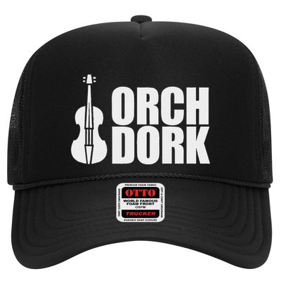 Orch Dork With Violin Cello String Instrument Trucker Hat