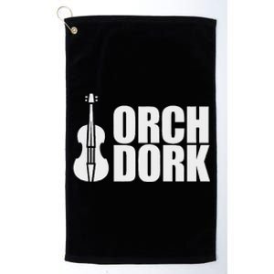 Orch Dork With Violin Cello String Instrument Platinum Collection Golf Towel