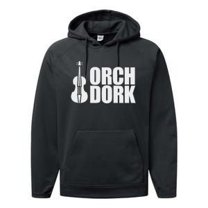 Orch Dork With Violin Cello String Instrument Performance Fleece Hoodie