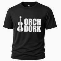 Orch Dork With Violin Cello String Instrument Cooling Performance Crew T-Shirt