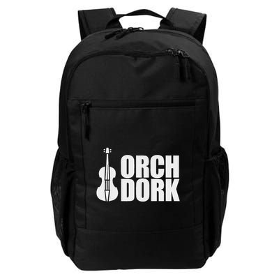 Orch Dork With Violin Cello String Instrument Daily Commute Backpack