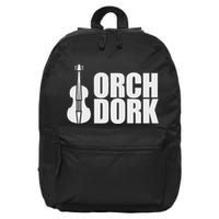 Orch Dork With Violin Cello String Instrument 16 in Basic Backpack