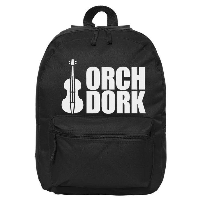 Orch Dork With Violin Cello String Instrument 16 in Basic Backpack