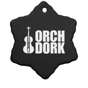 Orch Dork With Violin Cello String Instrument Ceramic Star Ornament