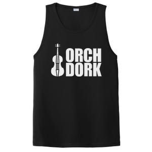 Orch Dork With Violin Cello String Instrument PosiCharge Competitor Tank