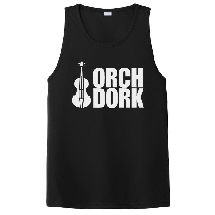 Orch Dork With Violin Cello String Instrument PosiCharge Competitor Tank