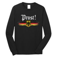 Oktoberfest Drinking Women Vintage German Flag Prost Long Sleeve Shirt