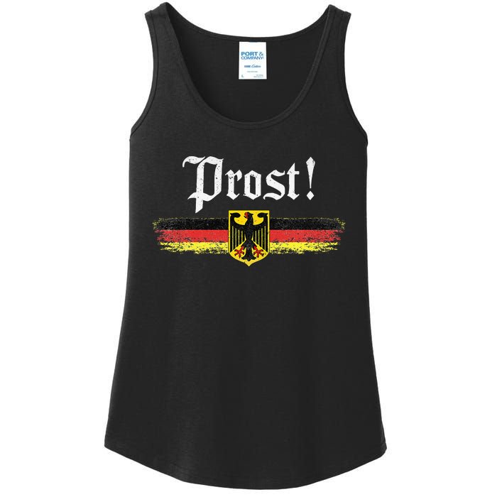 Oktoberfest Drinking Women Vintage German Flag Prost Ladies Essential Tank