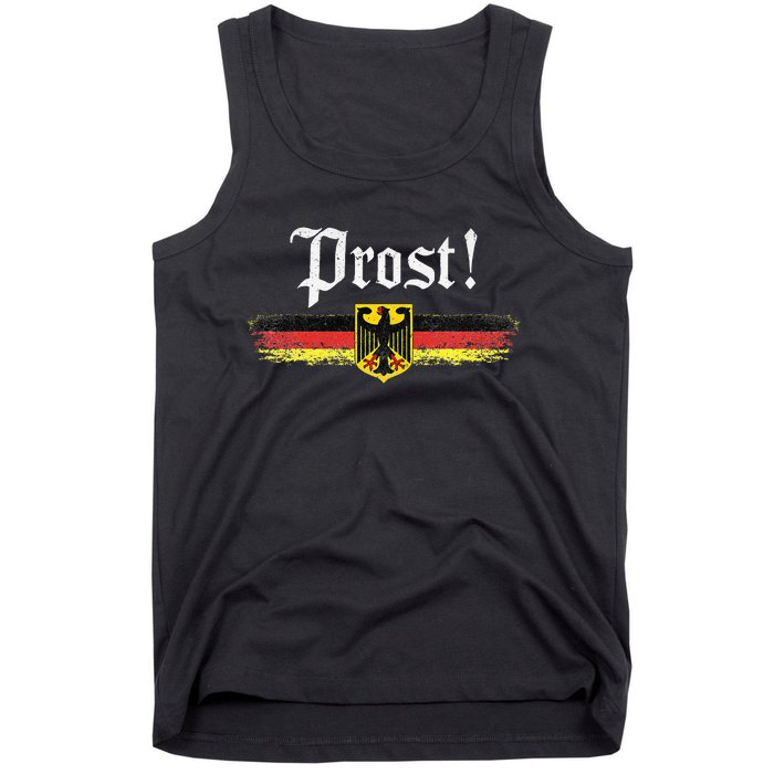 Oktoberfest Drinking Women Vintage German Flag Prost Tank Top