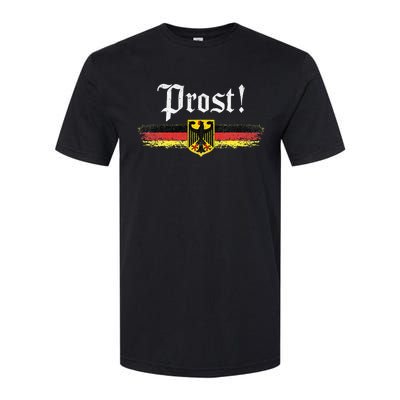 Oktoberfest Drinking Women Vintage German Flag Prost Softstyle CVC T-Shirt