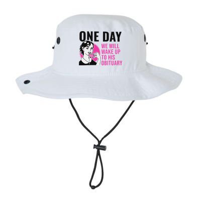 One Day We Will Wake Up To His Obituary Funny Saying Quote Bucket Hat