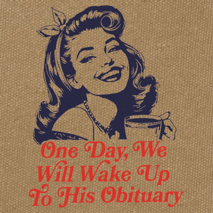 One Day We Will Wake Up To His Obituary Cotton Canvas Backpack