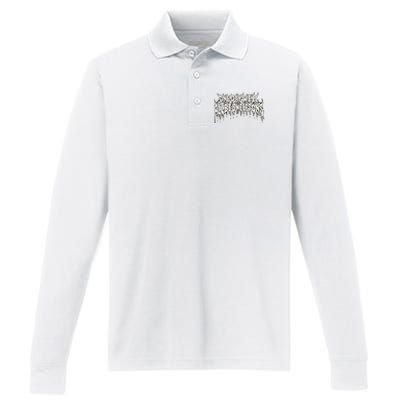 One Day WeLl All Be Skeletons Performance Long Sleeve Polo