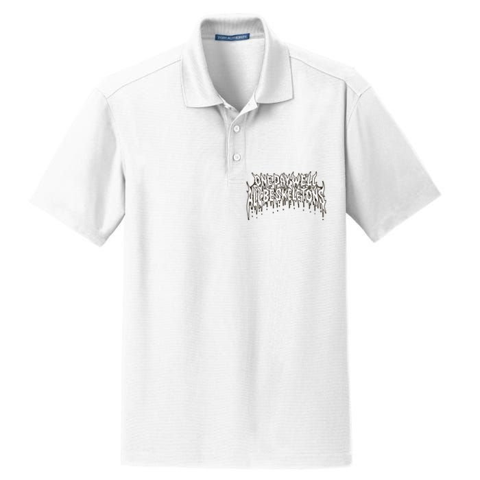 One Day WeLl All Be Skeletons Dry Zone Grid Polo