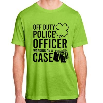 Off Duty Working On Case Design St Patricks Police Gift Adult ChromaSoft Performance T-Shirt