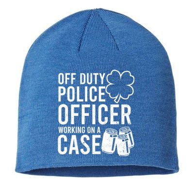 Off Duty Working On Case Design St Patricks Police Gift Sustainable Beanie