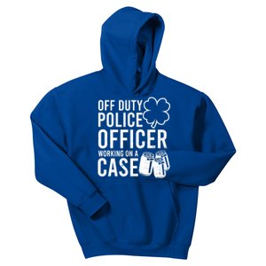 Off Duty Working On Case Design St Patricks Police Gift Kids Hoodie