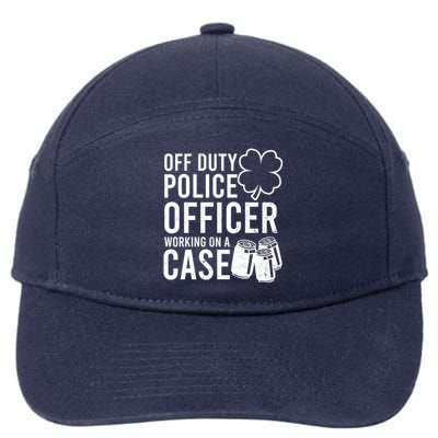 Off Duty Working On Case Design St Patricks Police Gift 7-Panel Snapback Hat