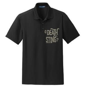 O Death Where Is Your Sting 1 Cor 1555 Dry Zone Grid Polo