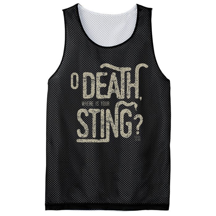 O Death Where Is Your Sting 1 Cor 1555 Mesh Reversible Basketball Jersey Tank