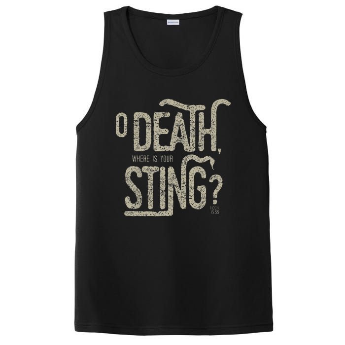 O Death Where Is Your Sting 1 Cor 1555 PosiCharge Competitor Tank