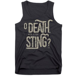 O Death Where Is Your Sting 1 Cor 1555 Tank Top