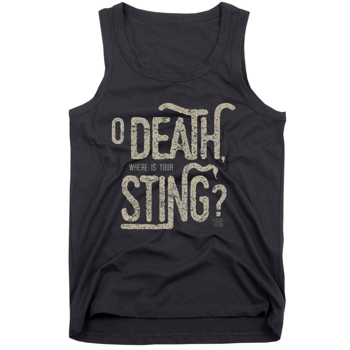 O Death Where Is Your Sting 1 Cor 1555 Tank Top